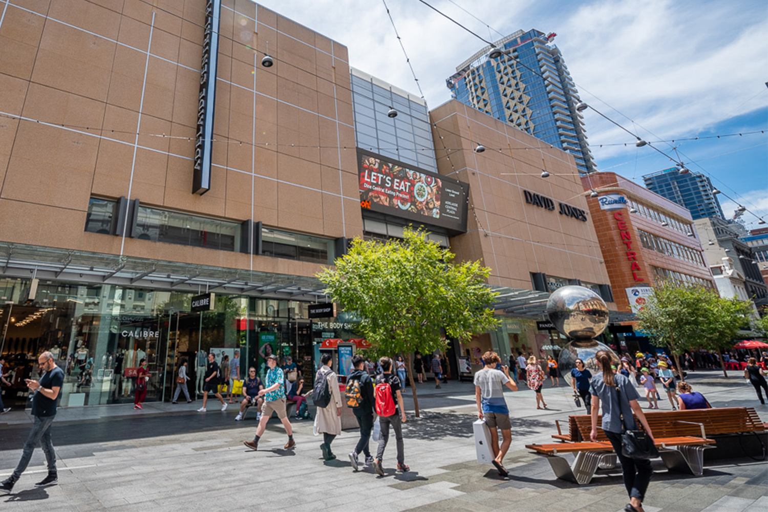 Rundle Mall Adelaide Central Plaza location